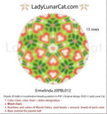 Ermelinda hearts peyote 3D ball by Lady Lunar Cat — Christmas gift Valentine's Day beading PDF 20PBL012