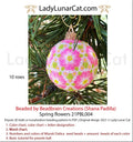 Spring Flowers peyote 3D ball - 2 designs forget-me-not sakura 10+9 rows PDF LadyLunarCatLadyLunarCat