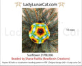 Sunflower peyote 3D ball - 16 rows 8 colors summer field floral PDF LadyLunarCat