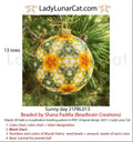 Sunny Day floral peyote 3D ball pattern PDF by Lady Lunar Cat — icosahedron 21PBL013