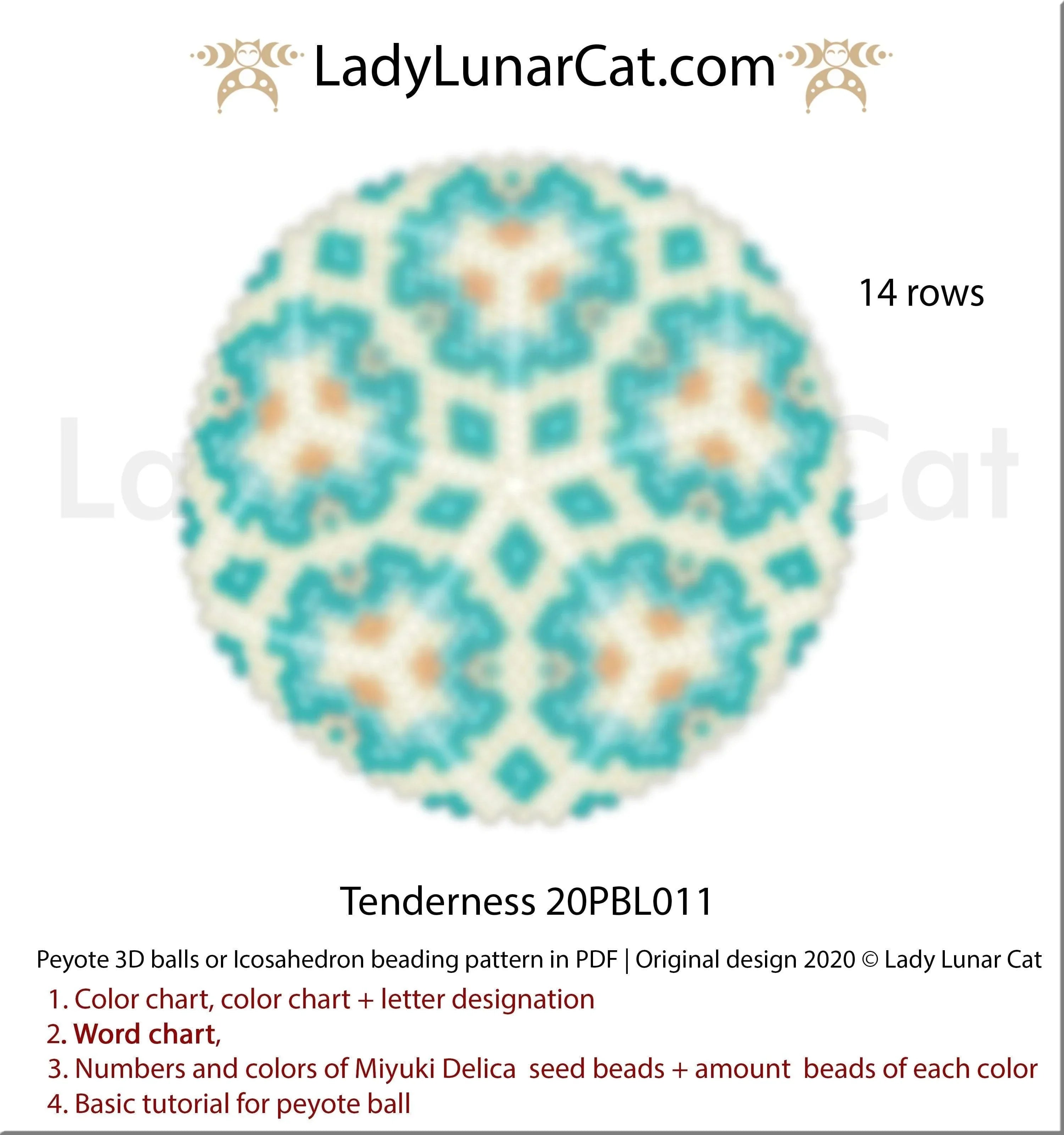 Tenderness beaded by Jessica Giovacchini The Artful BeadWeaver - finished example LadyLunarCat