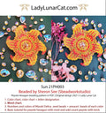 Peyote hexagon pattern for beading | Beaded hexagon Sun 21PH003 LadyLunarCat