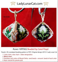 Vintage Roses peyote pod pattern PDF by Lady Lunar Cat — 3D beaded pod 19PP002