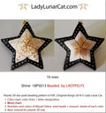 Shine peyote star pattern PDF by Lady Lunar Cat — 3 versions golden Christmas 18PS013