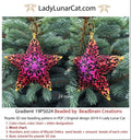 Gradient peyote star pattern PDF by Lady Lunar Cat — 3 Delica finishes 19PS024