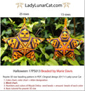 Halloween pumpkin peyote star - 2 sizes 4+4 colors autumn spooky PDF LadyLunarCat