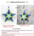 Lupine peyote star 20PS019 - 39 beads 20 rows 10 colors summer field botanical PDF LadyLunarCat
