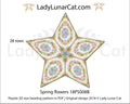 Forget-me-not peyote star 18PS008B - 55 beads 28 rows 7 colors vintage Easter spring PDF LadyLunarCat