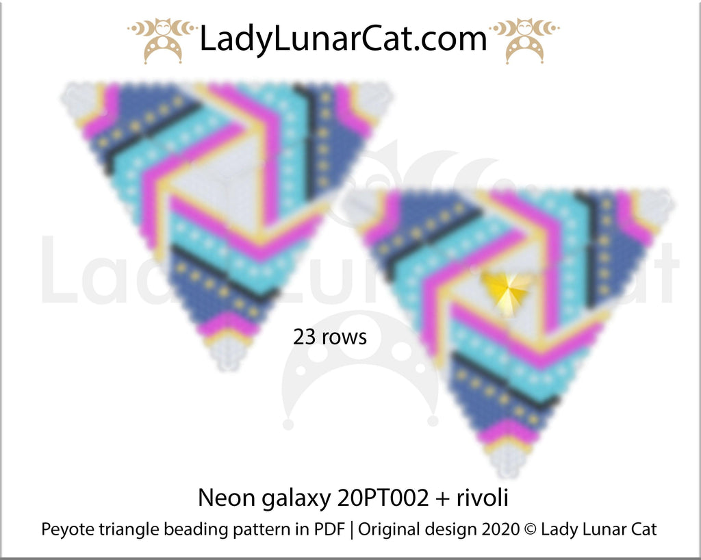 Peyote triangle pattern Galaxy 20PT002 LadyLunarCat
