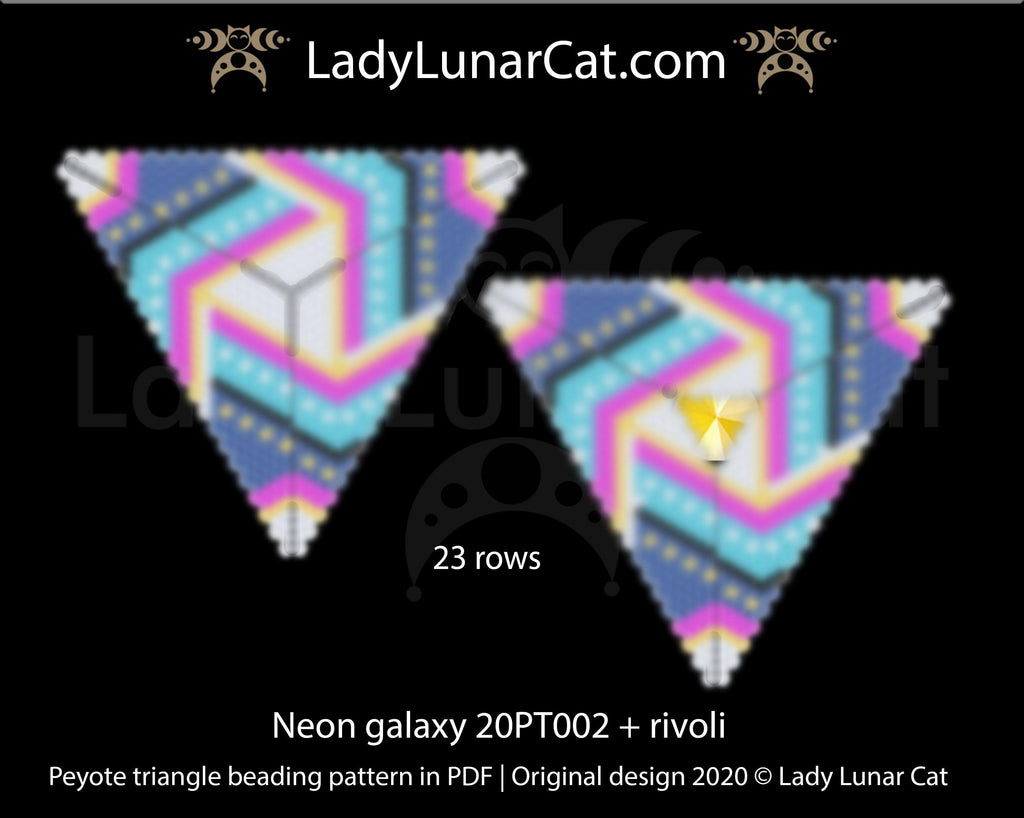 Peyote triangle pattern Galaxy 20PT002 LadyLunarCat