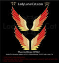 Phoenix wings brick stitch pattern PDF by Lady Lunar Cat — lucky necklace 22P002