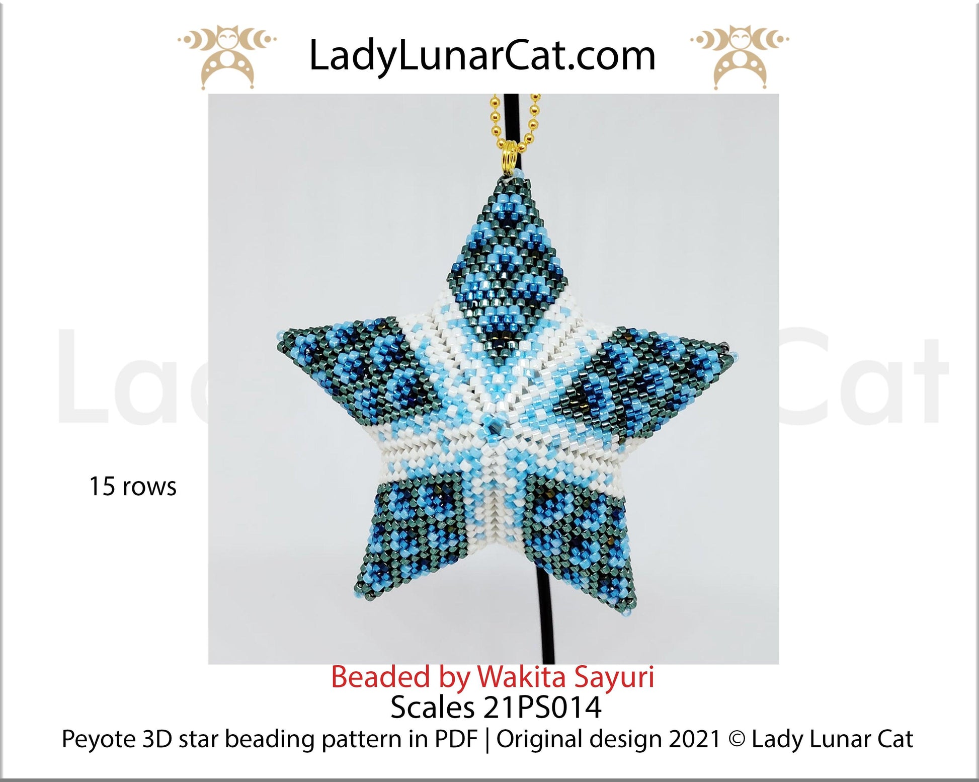 Beaded star pattern for beading - Scales 21PS014 - LadyLunarCat