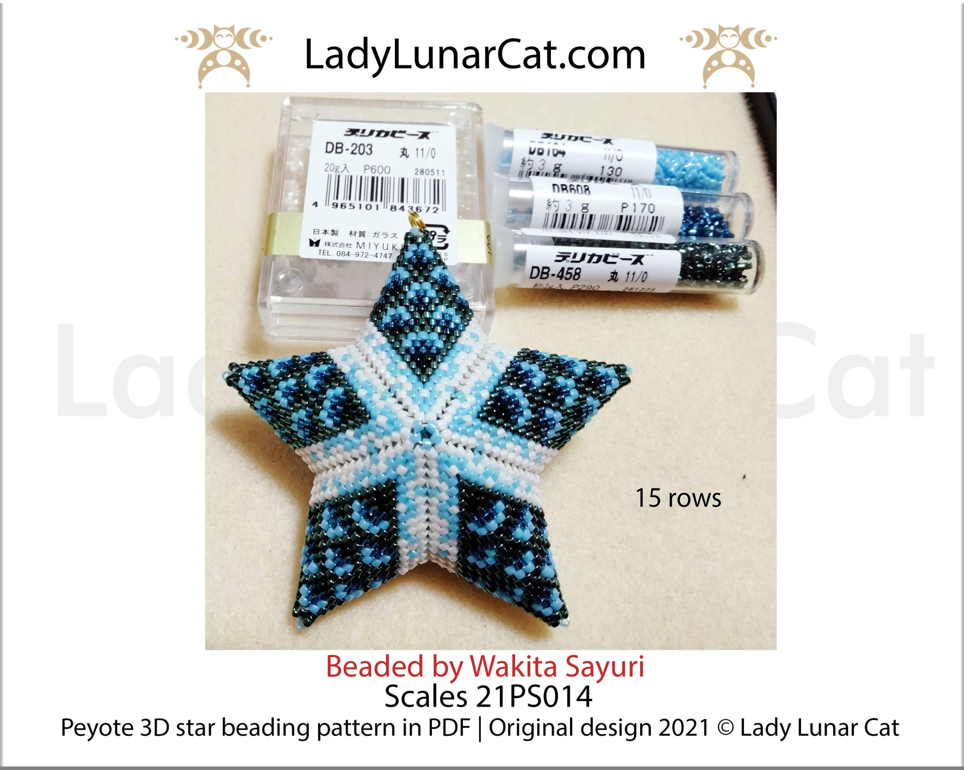 Beaded star pattern for beading - Scales 21PS014 - LadyLunarCat