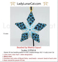 Scales ocean peyote star pattern PDF by Lady Lunar Cat — sea-themed small star 21PS014