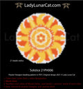 Solstice peyote hexagon pattern PDF by Lady Lunar Cat — sun rays pendant 21PH006