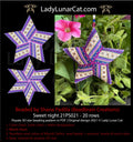 Sweet night peyote star pattern PDF by Lady Lunar Cat — chocolate or night sky 21PS021
