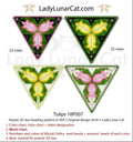 Tulips peyote triangle pattern PDF by Lady Lunar Cat — spring floral 18P007