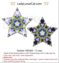Violette peyote star pattern PDF by Lady Lunar Cat — 3D beaded star 19PS005