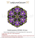 Violette Graziose peyote hexagon pattern PDF by Lady Lunar Cat — 23PH002